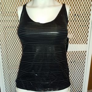 NIKE Shine Black Striped Tankini Swim Top. NWT!